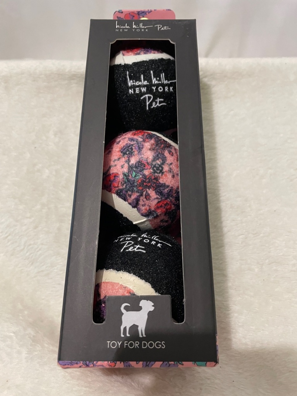 Floral & Black Dog Toy Set